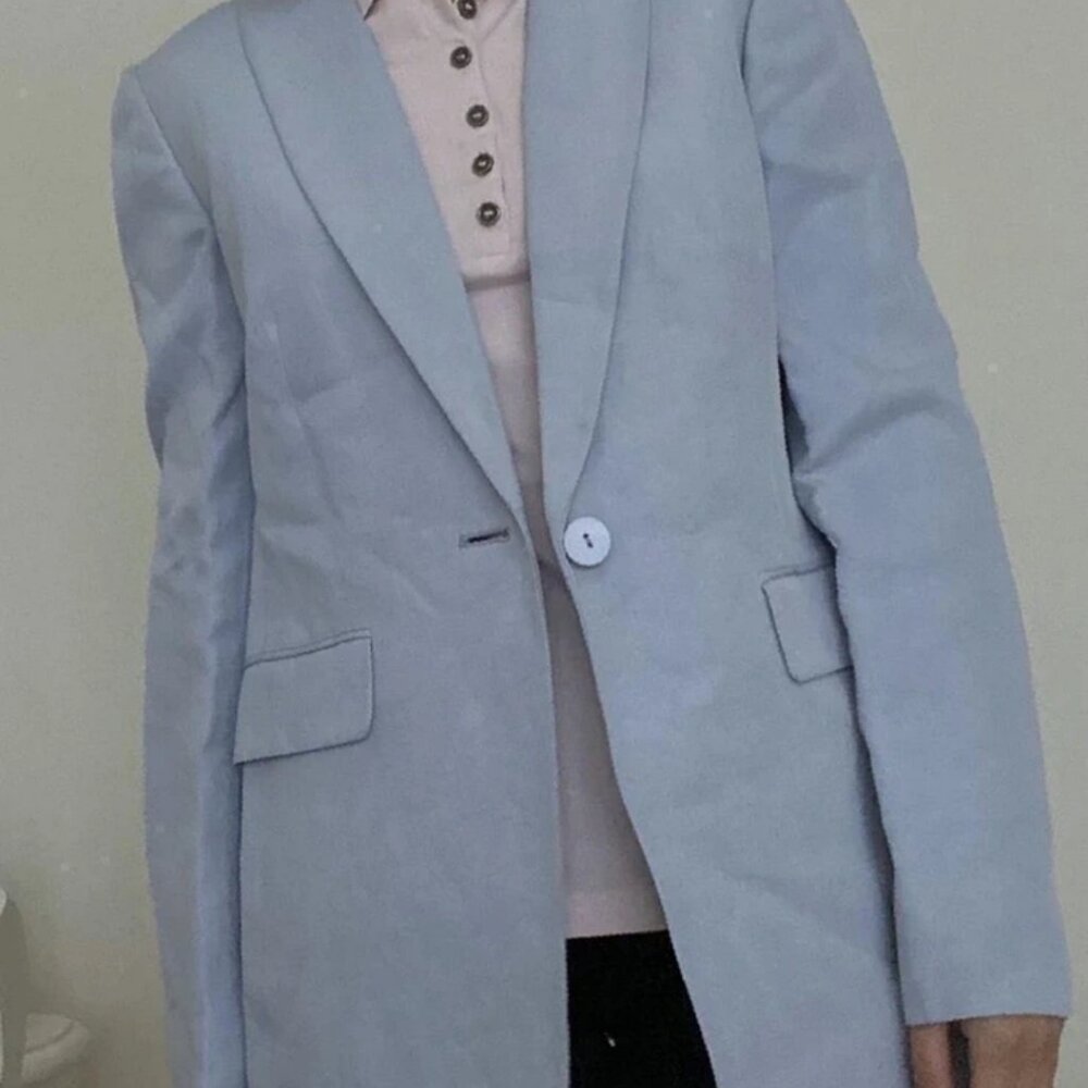 baby blue clean hobbs blazer